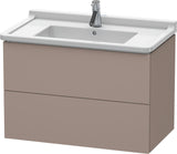 DURAVIT L-Cube Waschtischunterbau 820 mm taupe matt mit 2 Schubkästen und Tip-On-Technik