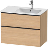 DURAVIT D-Neo Waschtischunterbau 810 mm Weiß Matt mit Bronze Griff und Soft-Close