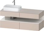taupe matt / Nische weiß hochglanz, mit Siphonausschnitt und Schürze / sonstige