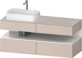 DURAVIT Qatego Studio F. A. Porsche Konsolenwaschtischunterbau 1400 mm Weiß Matt mit LED-Nischenbeleuchtung