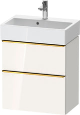 DURAVIT D-Neo Waschtischunterbau wandhängend Eiche Schwarz 584 mm mit Auszug und Schubkasten