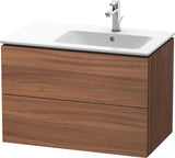 DURAVIT L-Cube Waschtischunterbau 820 mm wandhängend, 2 Schubkästen, Becken rechts, Betongrau Matt