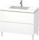Duravit L-Cube Waschtischset 1000x480mm mit Vero Air Möbelwaschtisch, 2 Auszüge, 1 Hahnlochbank, seidenmatt