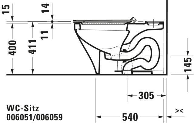 DURAVIT WC-Sitz DuraStyle Weiß mit Edelstahl-Scharnieren, Duroplast, abnehmbar