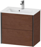 DURAVIT XViu Waschtischunterbau wandhängend 610 mm, 2 Schubladen, champagner matt/weiß matt