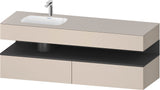 DURAVIT Qatego Studio F. A. Porsche Einbauwaschtisch mit Konsolenwaschtischunterbau 1600 mm Weiß Matt