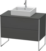 DURAVIT XSquare Waschtischunterbau bodenstehend 1000 mm Graphit Matt mit 2 Schubkästen
