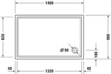 DURAVIT Starck Slimline Duschwanne 1400x750 mm Weiß Sanitäracryl mit Antislip