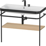 Duravit Happy D.2 c-bonded Waschtischset mit Metallkonsole, 975 mm, Mediterrane Eiche