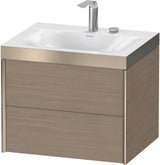 DURAVIT XViu Waschtischunterbauset 600 mm Eiche mit 2 Schubkästen und c-bonded Technologie