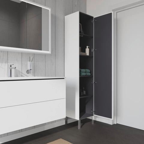 Duravit Hochschrank L-Cube 363x400x1760mm 1 Tür rechts, weiß hochglanz – Wandhängend mit Soft-Close