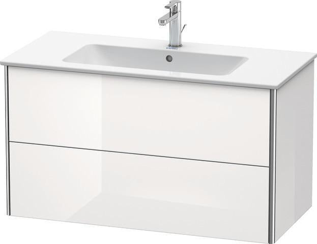 Duravit XSQUARE Waschtischunterbau 1010 mm s-matt mit 2 Schubkästen und Ahorn Innenausstattung