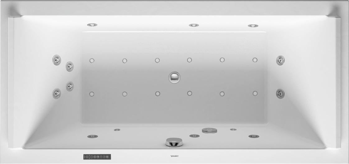 DURAVIT Starck Whirlwanne 1900x900 mm Einbau Weiß mit 18 Düsen und Unterwasserbeleuchtung