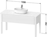 Duravit Luv Waschtischunterbau bodenstehend 1338 mm mit 1 Auszug Weiß Seidenmatt