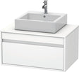 Duravit Ketho Waschtischunterbau wandhängend 800 mm, 1 Auszug, weiß matt, für Aufsatzwaschtisch