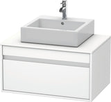 Duravit Ketho Waschtischunterbau wandhängend 800 mm, 1 Auszug, weiß matt, für Aufsatzwaschtisch