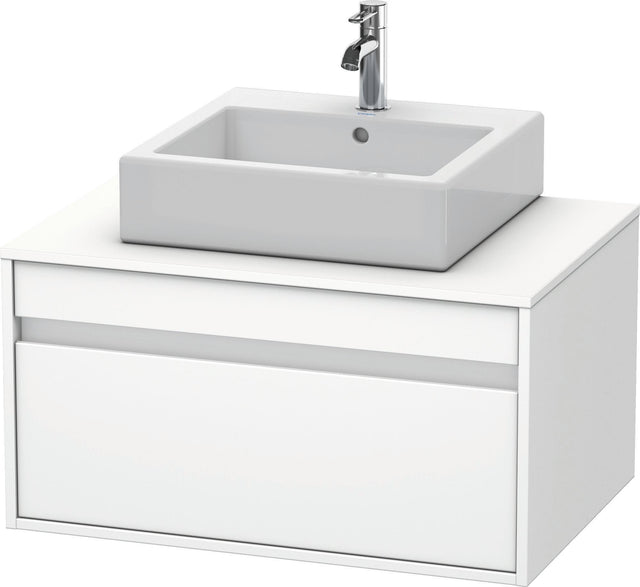 Duravit Ketho Waschtischunterbau wandhängend 800 mm, 1 Auszug, weiß matt, für Aufsatzwaschtisch