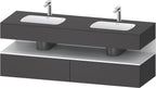 weiß / QA EWT m.Kon-WTU,1600x550x600mm,WPl:2 Ni-Bel,Graphit Matt,Ni:Weiß Matt,Dekor