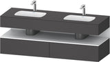 DURAVIT Qatego Studio F. A. Porsche Waschtischset 1600 mm mit Konsolenwaschtischunterbau, 2 Auszüge