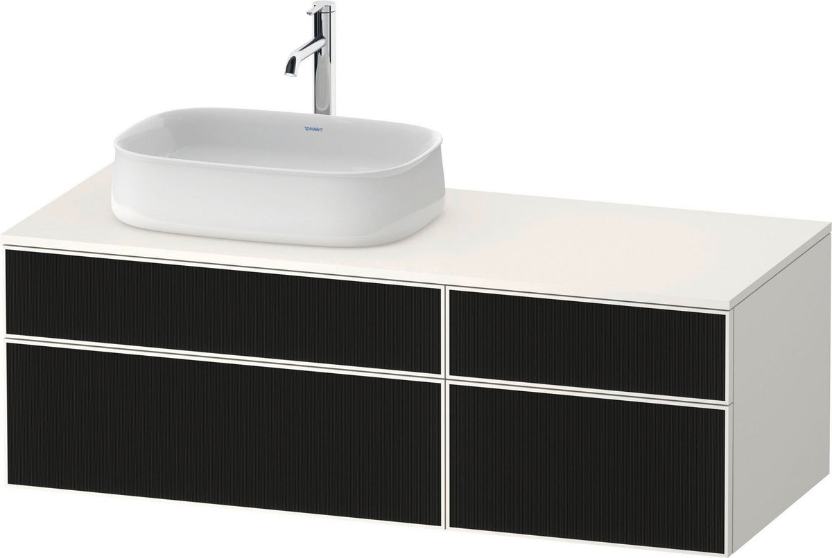 DURAVIT Zencha Konsolen-Waschtischunterbau 1300 mm Eiche Anthrazit mit 2 Auszügen