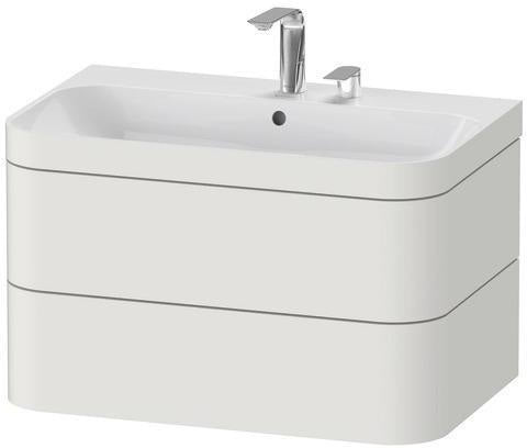 Duravit Waschtischset Happy D.2 Plus 2 Schubkästen 775x490 mm taupe supermatt