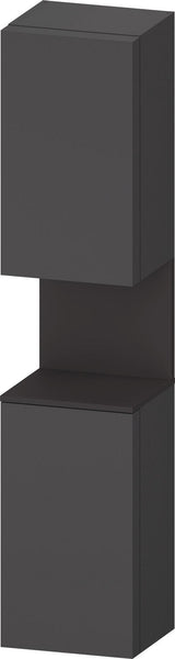 DURAVIT Qatego Hochschrank 400 mm Eiche Schwarz Matt – 2 Türen, Soft-Close, Tip-on