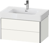 DURAVIT XSquare Waschtischunterbau 784 mm Taupe mit 2 Schubkästen und Tip-on Technik