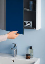 DURAVIT Duravit No.1 Einhebel-Waschtischmischer mit MinusFlow, Zugstange, Chrom – 106 mm Ausladung