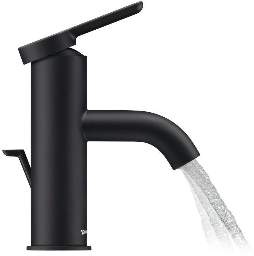 DURAVIT C.1 Einhebel-Waschtischmischer S mit Zugstange, Schwarz Matt