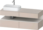 taupe matt / Nische weiß supermatt, mit Siphonausschnitt und Schürze / sonstige