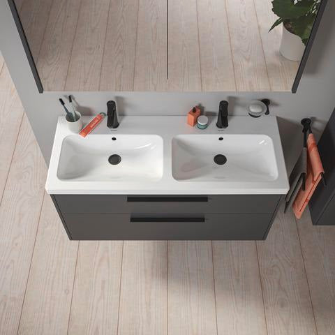 DURAVIT D-Code Spiegelschrank 1200 mm mit LED-Beleuchtung, 2 Türen, Front- und Innenspiegel