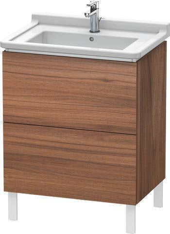 Duravit L-Cube Waschtischunterbau 469x670x712 mm taupe matt – 2 Auszüge, Tip-On, für Starck 3