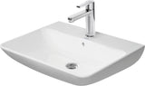 Duravit Waschtisch ME by Starck 650 mm Weiß Seidenmatt mit Überlauf und Hahnlochbank