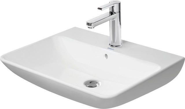 Duravit Waschtisch ME by Starck 650 mm Weiß Seidenmatt mit Überlauf und Hahnlochbank