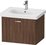 Duravit XBase Waschtischunterbau wandhängend 600 mm, 1 Auszug, weiß matt – montiert