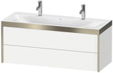 Duravit Möbelwaschtischset XVIU 1200x480mm Chaos mit Unterbau, 2 Schubkästen, Nussbaum mitte