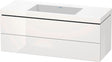 Duravit L-Cube c-bonded Waschtischset 1200 mm mit Vero Air, 2 Schubkästen, weiß hochglanz