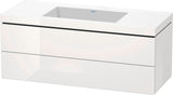 Duravit L-Cube c-bonded Waschtischset 1200 mm mit Vero Air, 2 Schubkästen, weiß hochglanz
