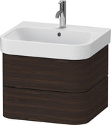 DURAVIT Happy D.2 Waschtischunterbau 575 mm, 2 Schubkästen, Tip-On, Taupe supermatt