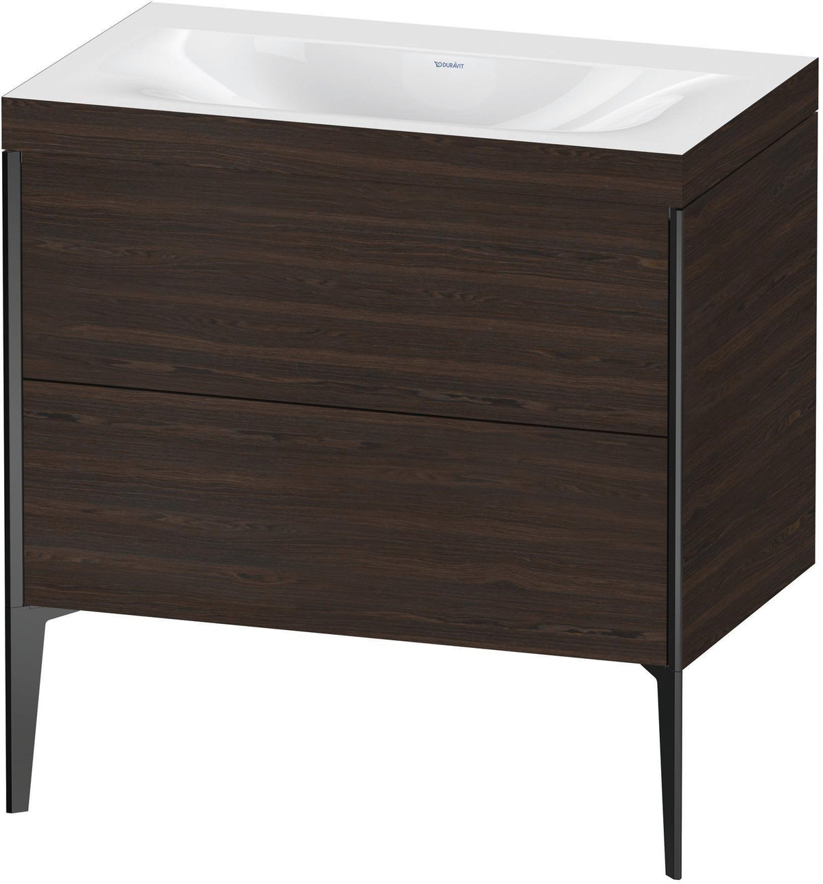 DURAVIT XViu c-bonded Waschtischset 800 mm mit 2 Auszügen, bodenstehend, Soft-Close