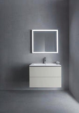 Duravit L-Cube Waschtischunterbau 820 mm taupe matt mit 2 Schubkästen und Tip-On-Technik