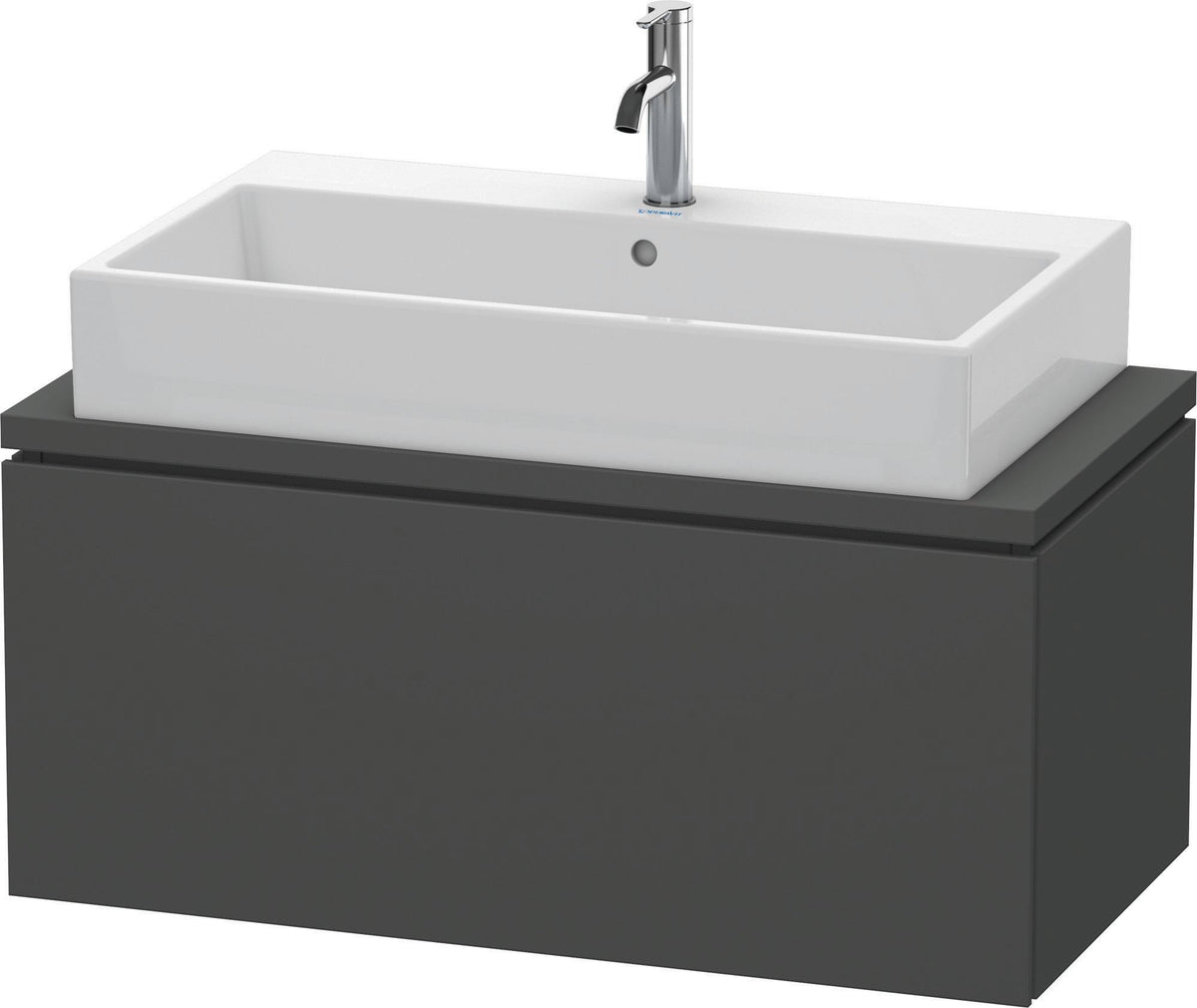 DURAVIT L-Cube Konsolenwaschtischunterbau 920 mm betongrau matt mit 1 Auszug und Tip-on-Technik