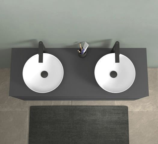 DURAVIT Sivida Aufsatzwaschtisch 400 mm rund DuroCast Plus ohne Überlauf