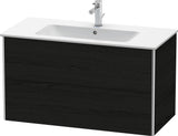 DURAVIT XSquare Waschtischunterbau Eiche Schwarz 1010 mm – 2 Schubkästen, wandhängend