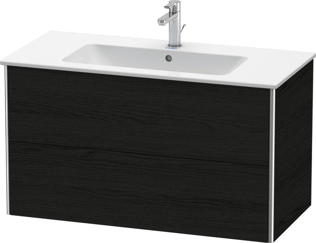 DURAVIT XSquare Waschtischunterbau Eiche Schwarz 1010 mm – 2 Schubkästen, wandhängend