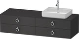 DURAVIT White Tulip Konsolenwaschtischunterbau 1600 mm mit 4 Schubkästen & LED-Innenbeleuchtung