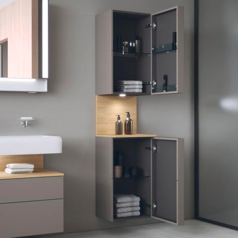 DURAVIT Waschtisch Qatego Studio F. A. Porsche 1000 mm Weiß mit Hahnlochbank und HygieneGlaze
