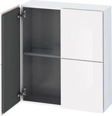 Duravit Halbhochschrank L-Cube 700 mm weiß hochglanz, 2 Türen, wandhängend