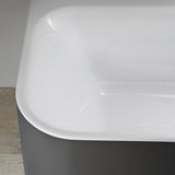 DURAVIT Happy D.2 Plus Badewanne 1800x800 mm Weiß/Graphit – 2-Sitzer mit Rückenschrägen