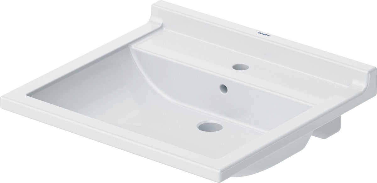 Duravit Waschtisch Starck 3 Vital 600 mm mit Überlauf und Hahnlochbank, weiß